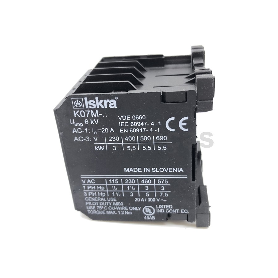 CONTACTOR POTENCIA 20A 400V