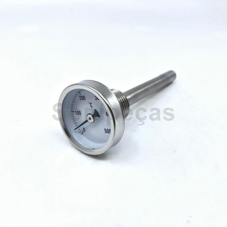 TERMOMETRO 0-500º C/BAINHA CURTA (FORNO LENHA)