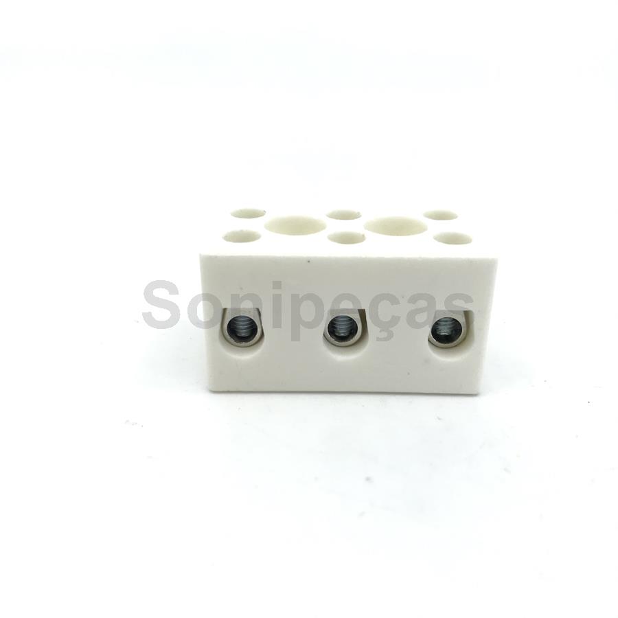 CONECTOR PORCELANA 3 POLOS 2.5MM