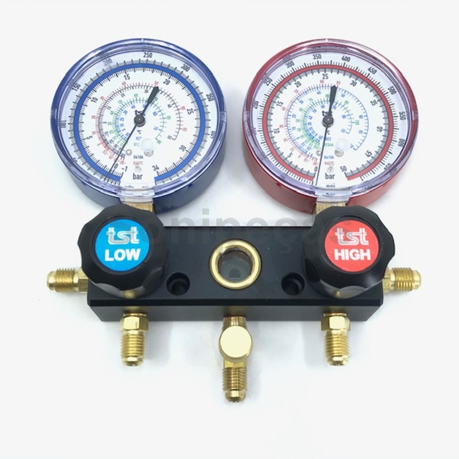 CONJUNTO MANOMETROS R22-R134A-R407-R410A 80MM CONJUNTO MANOMETROS R22-R134A-R407-R410A 80MM
