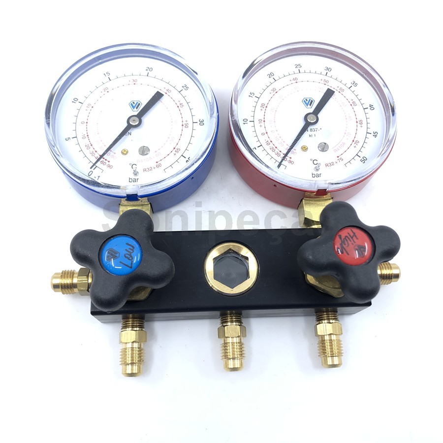 CONJUNTO MANOMETROS 2 VIAS Ø80 R410A/ R32