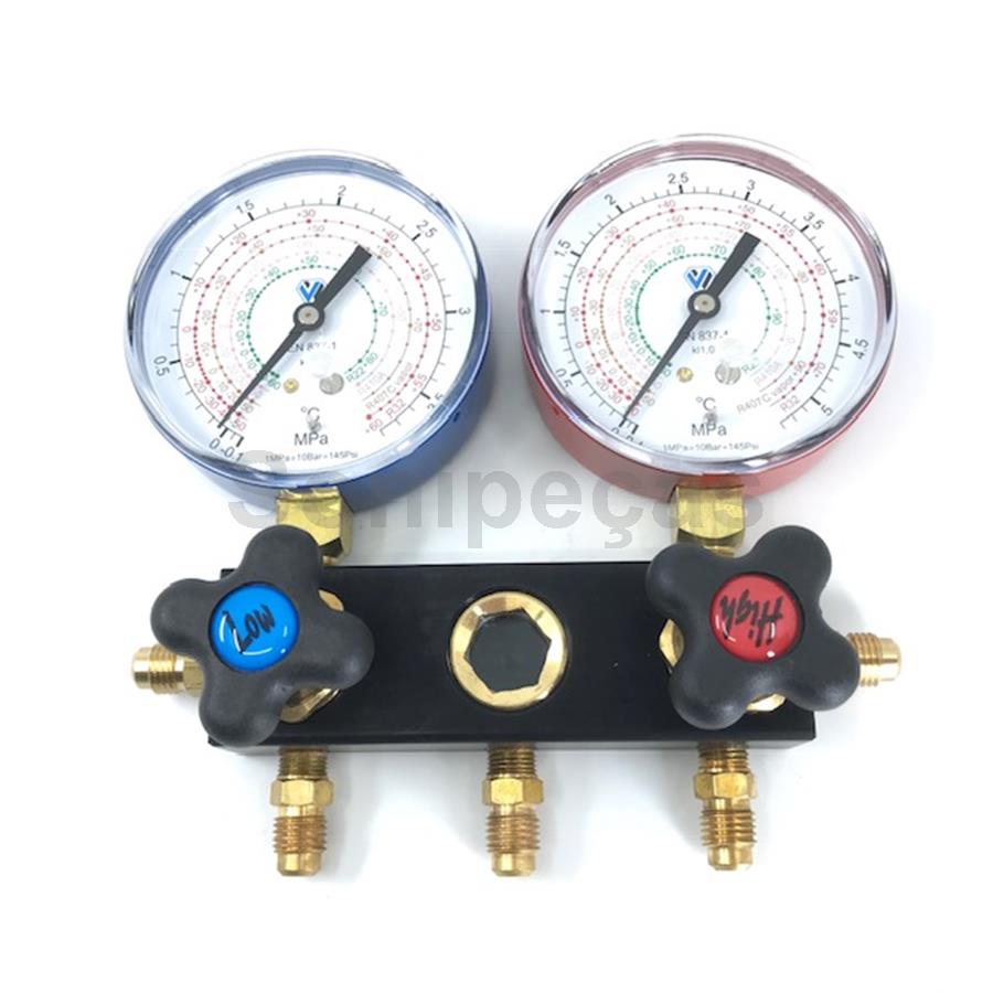 CONJUNTO MANOMETROS 2 VIAS Ø80  R410A, R32