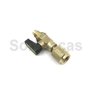 TORNEIRA 1/4"SAE MACHO X 1/4 SAE FEMEA (R134A)